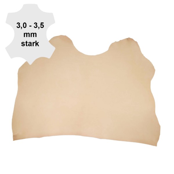 Vegetabiles Blankleder - Punzierleder ganzer Hals 3-3,5mm stark