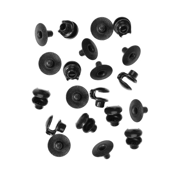 10x Agraffen - Schnürhaken aus Metall (73/116) schwarz