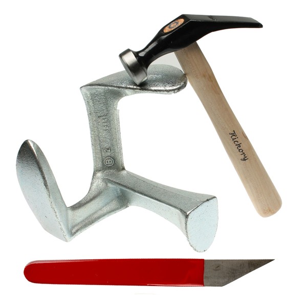 Schuhmacher Werkzeug Set - Dreifuss Schuhmacherhammer Schustermesser