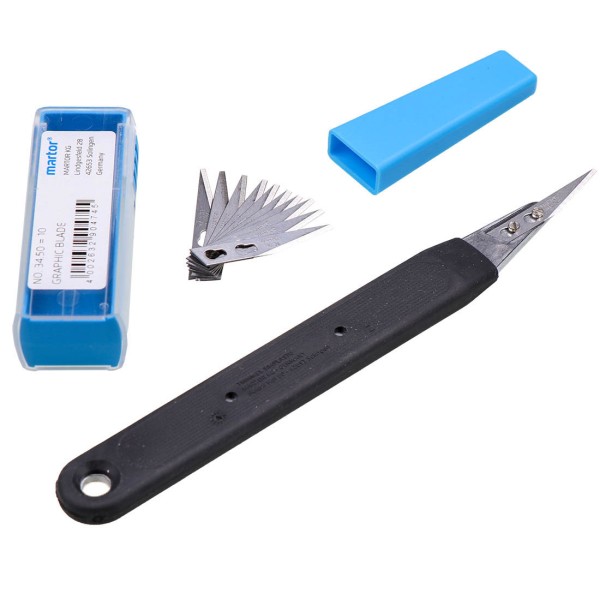 Martor Simplasto Messer - das Zuschnittmesser mit 10 Ersatzklingen